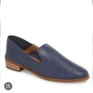 Lucky Brand Navy Blue Leather Slip-On Loafers